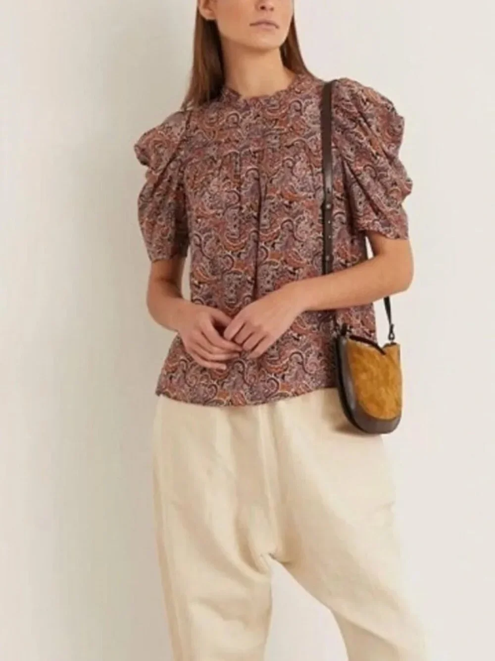 Ulla Johnson silk paisley puff sleeve Lyla blouse